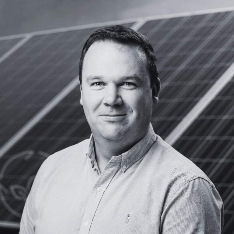 Caolan Duffy in black and white.